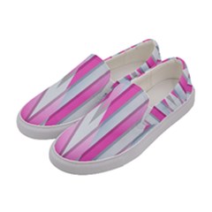 Geometric-3d-design-pattern-pink Women s Canvas Slip Ons by Semog4