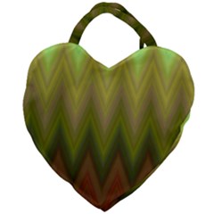 Zig Zag Chevron Classic Pattern Giant Heart Shaped Tote by Semog4