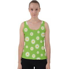 Daisy-flowers-floral-wallpaper Velvet Tank Top by Semog4