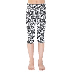 Soft-pattern-repeat-monochrome Kids  Capri Leggings  by Semog4