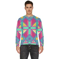 Checkerboard-squares-abstract--- Men s Fleece Sweatshirt by Semog4