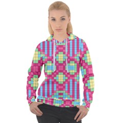 Checkerboard-squares-abstract---- Women s Overhead Hoodie by Semog4