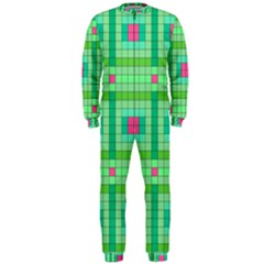 Checkerboard-squares-abstract-- Onepiece Jumpsuit (men) by Semog4