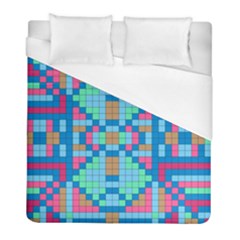 Checkerboard-squares-abstract Duvet Cover (full/ Double Size)