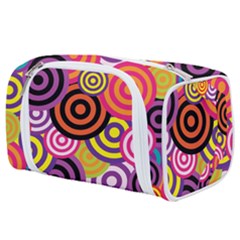 Abstract-circles-background-retro Toiletries Pouch by Semog4