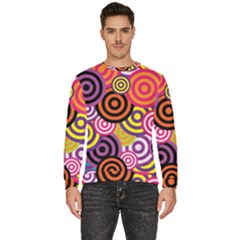 Abstract-circles-background-retro Men s Fleece Sweatshirt by Semog4
