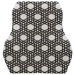 Geometric-floral-curved-shape-motif Car Seat Velour Cushion  by Semog4
