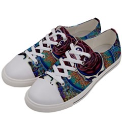 Grateful Dead Skull Rose Men s Low Top Canvas Sneakers by Semog4