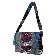 Grateful Dead Skull Rose Full Print Messenger Bag (m) by Semog4