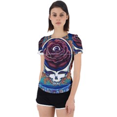 Grateful Dead Skull Rose Back Cut Out Sport Tee by Semog4