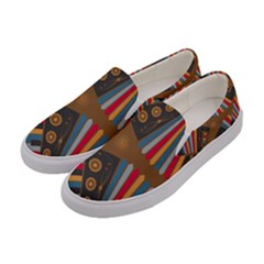 Pattern Accordion Women s Canvas Slip Ons by Semog4