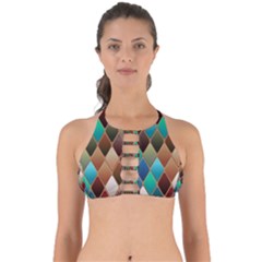 Diamond Shapes Pattern Perfectly Cut Out Bikini Top by Semog4