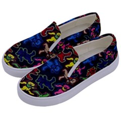 Grateful Dead Pattern Kids  Canvas Slip Ons by Semog4