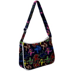 Grateful Dead Pattern Zip Up Shoulder Bag