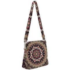 Seamless Pattern Floral Flower Zipper Messenger Bag by Semog4