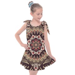 Seamless Pattern Floral Flower Kids  Tie Up Tunic Dress by Semog4