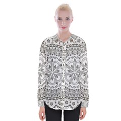 Vector Mandala Drawing Decoration Womens Long Sleeve Shirt