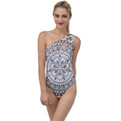 Vector Mandala Drawing Decoration To One Side Swimsuit