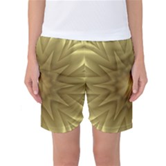 Background Pattern Golden Yellow Women s Basketball Shorts