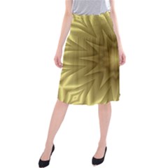 Background Pattern Golden Yellow Midi Beach Skirt
