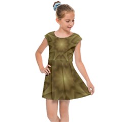 Background Pattern Golden Yellow Kids  Cap Sleeve Dress