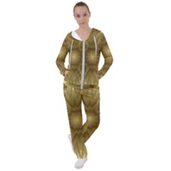 Background Pattern Golden Yellow Women s Tracksuit