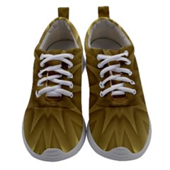 Background Pattern Golden Yellow Women Athletic Shoes