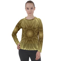 Background Pattern Golden Yellow Women s Long Sleeve Raglan Tee