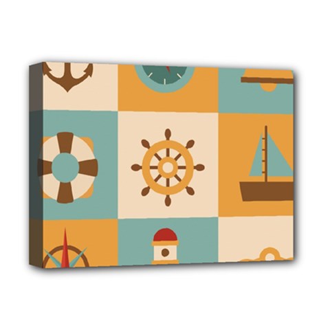 Nautical Elements Collection Deluxe Canvas 16  X 12  (stretched) 