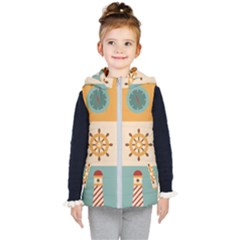 Nautical Elements Collection Kids  Hooded Puffer Vest