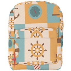 Nautical Elements Collection Full Print Backpack