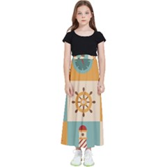 Nautical Elements Collection Kids  Flared Maxi Skirt