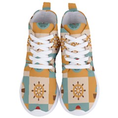 Nautical Elements Collection Women s Lightweight High Top Sneakers