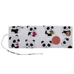 Playing Pandas Cartoons Roll Up Canvas Pencil Holder (m) by Semog4