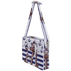 Anchor Background Design Cross Body Office Bag