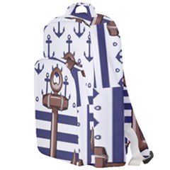 Anchor Background Design Double Compartment Backpack