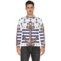 Anchor Background Design Men s Fleece Sweatshirt