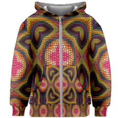 Kaleidoscope Art Pattern Ornament Kids  Zipper Hoodie Without Drawstring by Semog4