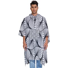 Abstract Seamless Pattern Men s Hooded Rain Ponchos by Semog4