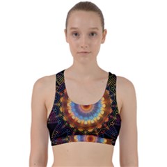 Colorful Prismatic Chromatic Back Weave Sports Bra by Semog4