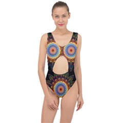 Colorful Prismatic Chromatic Center Cut Out Swimsuit by Semog4