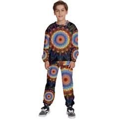 Colorful Prismatic Chromatic Kids  Sweatshirt Set by Semog4