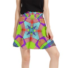 Farbenpracht Kaleidoscope Pattern Waistband Skirt by Semog4