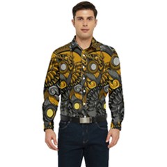 Yin Yang Owl Doodle Ornament Illustration Men s Long Sleeve  Shirt by Semog4