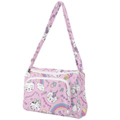 Beautiful Cute Animals Pattern Pink Front Pocket Crossbody Bag by Semog4