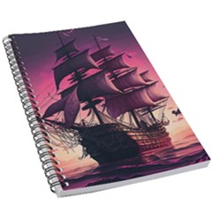Ship Pirate Adventure Landscape Ocean Sun Heaven 5 5  X 8 5  Notebook by Semog4