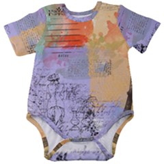 Scrapbook Paris Vintage France Baby Short Sleeve Bodysuit by Salman4z