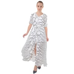 Joy Division Unknown Pleasures Post Punk Waist Tie Boho Maxi Dress by Salman4z