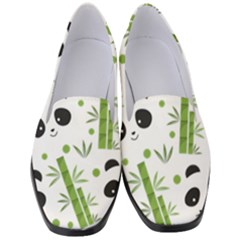 Giant Panda Bear Green Bamboo Women s Classic Loafer Heels by Salman4z