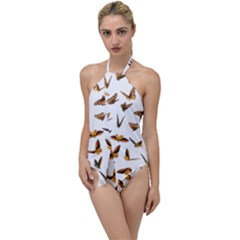 Butterfly Butterflies Insect Swarm Go With The Flow One Piece Swimsuit by Salman4z